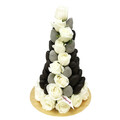 30cm Black & White Strawberry Tower (Medium)